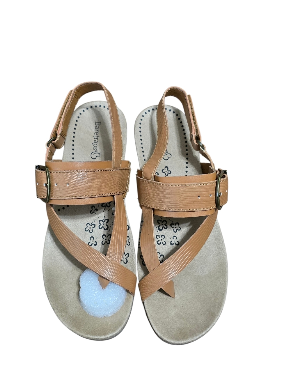 Baretrap NWT Tan Crisscross Buckle Sandals